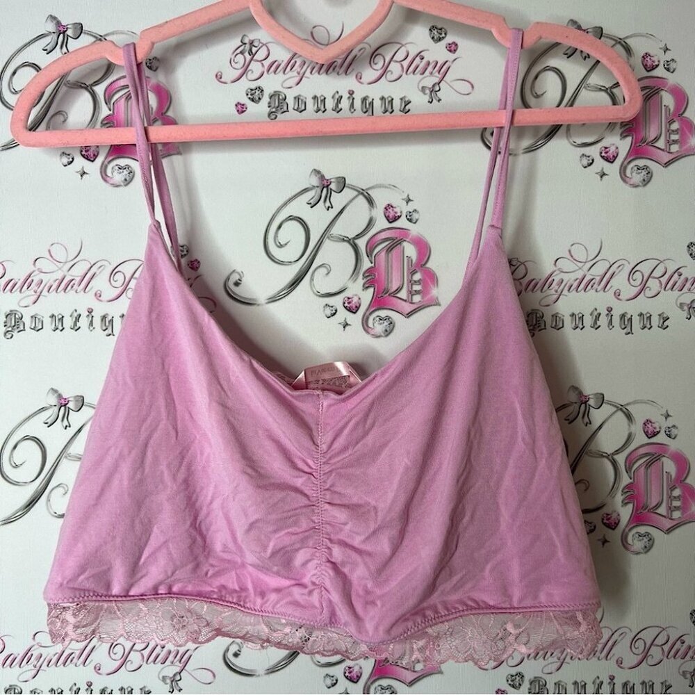 La vie en rose tank top crop top Lacie floral Pink Lace Bralette